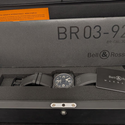 Bell & Ross BR03-92 PVD Black  Watch Full Set from 2021