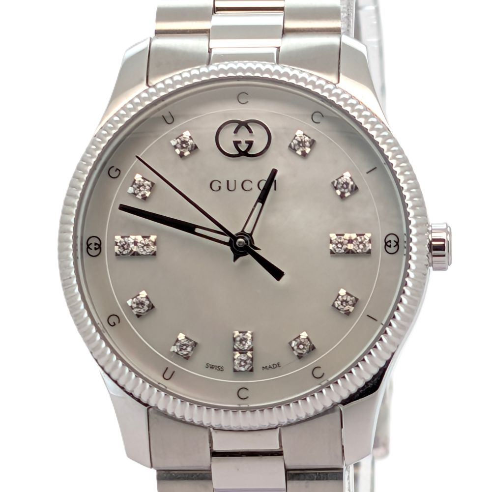 Gucci G Timeless MOP and Diamond dial in Unworn Condition